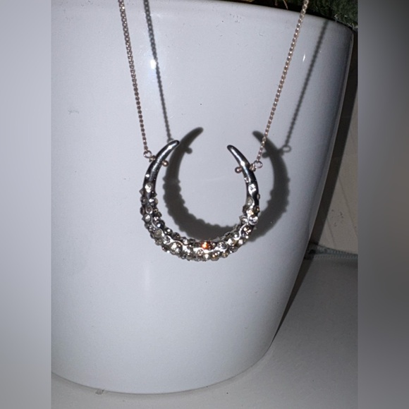 Alexis Bittar Crystal Encrusted Horseshoe Pendant Necklace - Picture 8 of 12